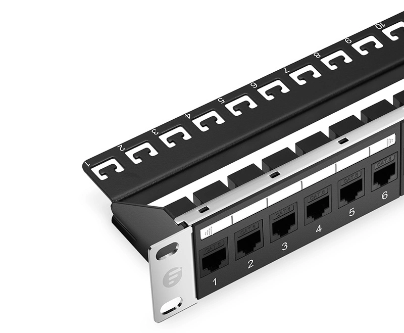 24-Port 1ru Cable Cat5e UTP 24 Ports Integrated Network Patch Panel