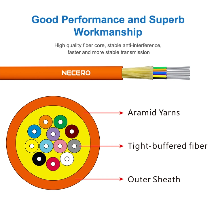 Wholesale Price Best Selling Multi-Function Network Cable Dca Sert Fiber Optic Cable LSZH G. 652D 1 Core Distribution Cable Fiber GJFJV